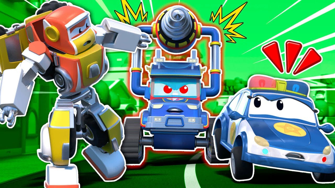 BÖSER BOHRER greift an! SUPER ROBOTER und das RETTUNGSTEAM kämpfen gemeinsam! - Super Roboter Truck