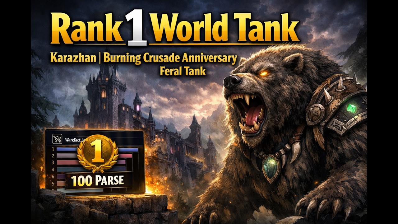 Rank 1 World Tank Karazhan | Burning Crusade Anniversary Feral Tank