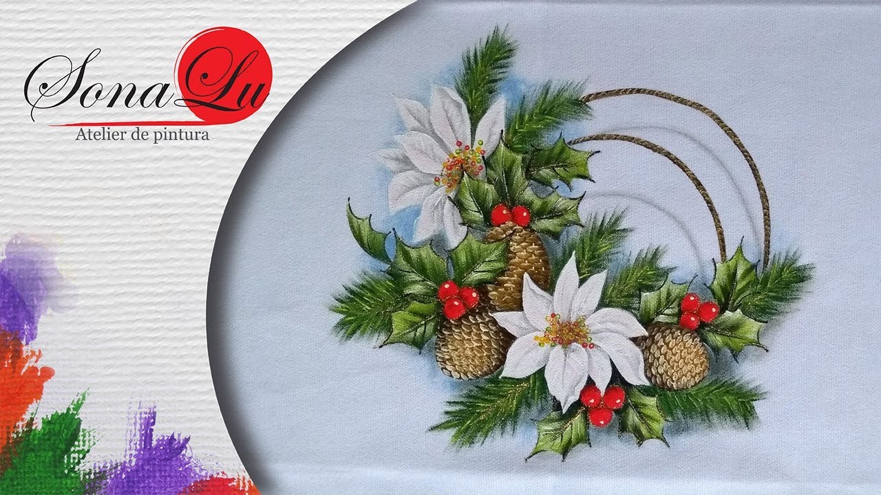 Aula 623 - Natal 2019 - Guirlanda em Pano de Prato