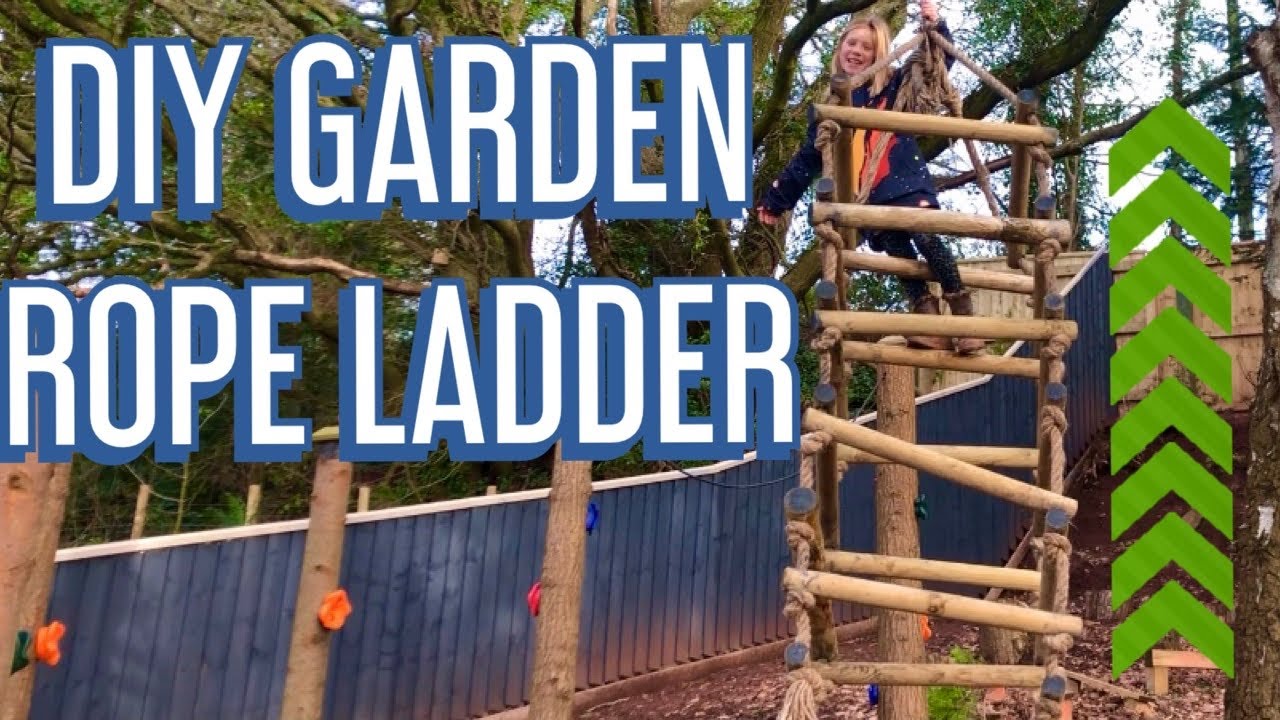 How to build DIY HUGE 4 Sided Garden Rope Ladder For Kids 2021