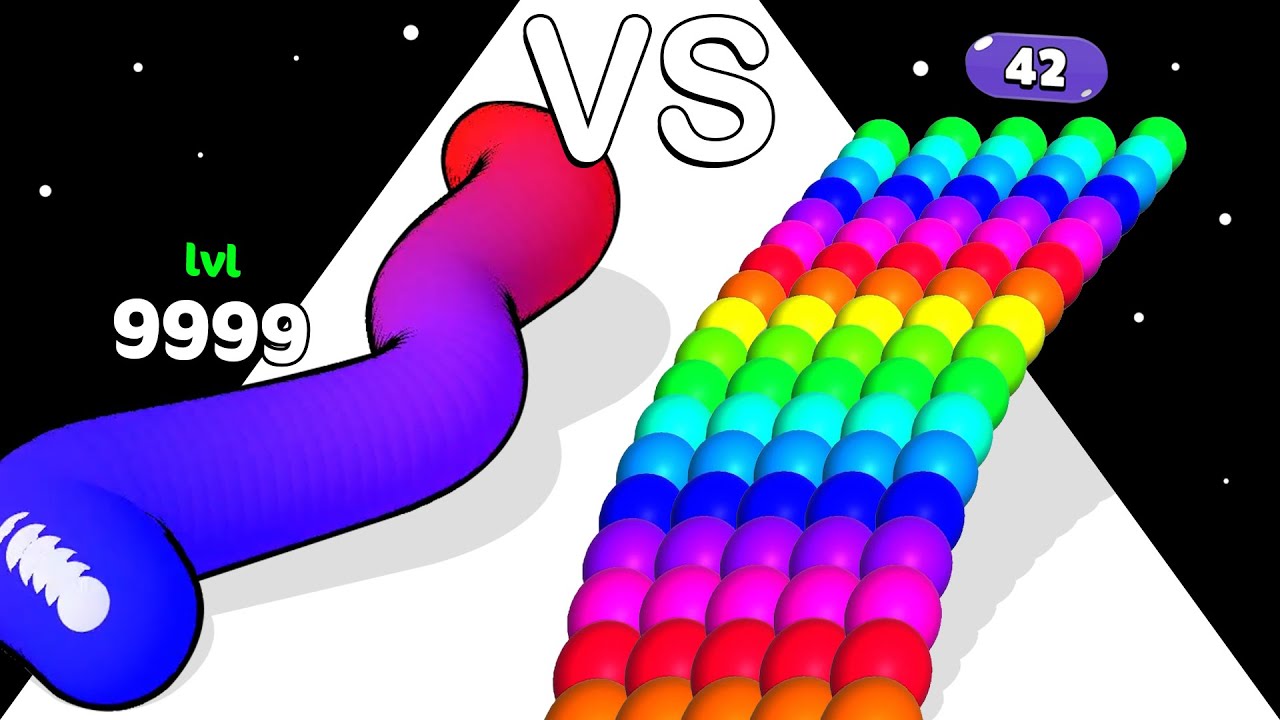 Snake Colors 3D VS Gummy Worm Go: ASMR Gameplay (Max Level)