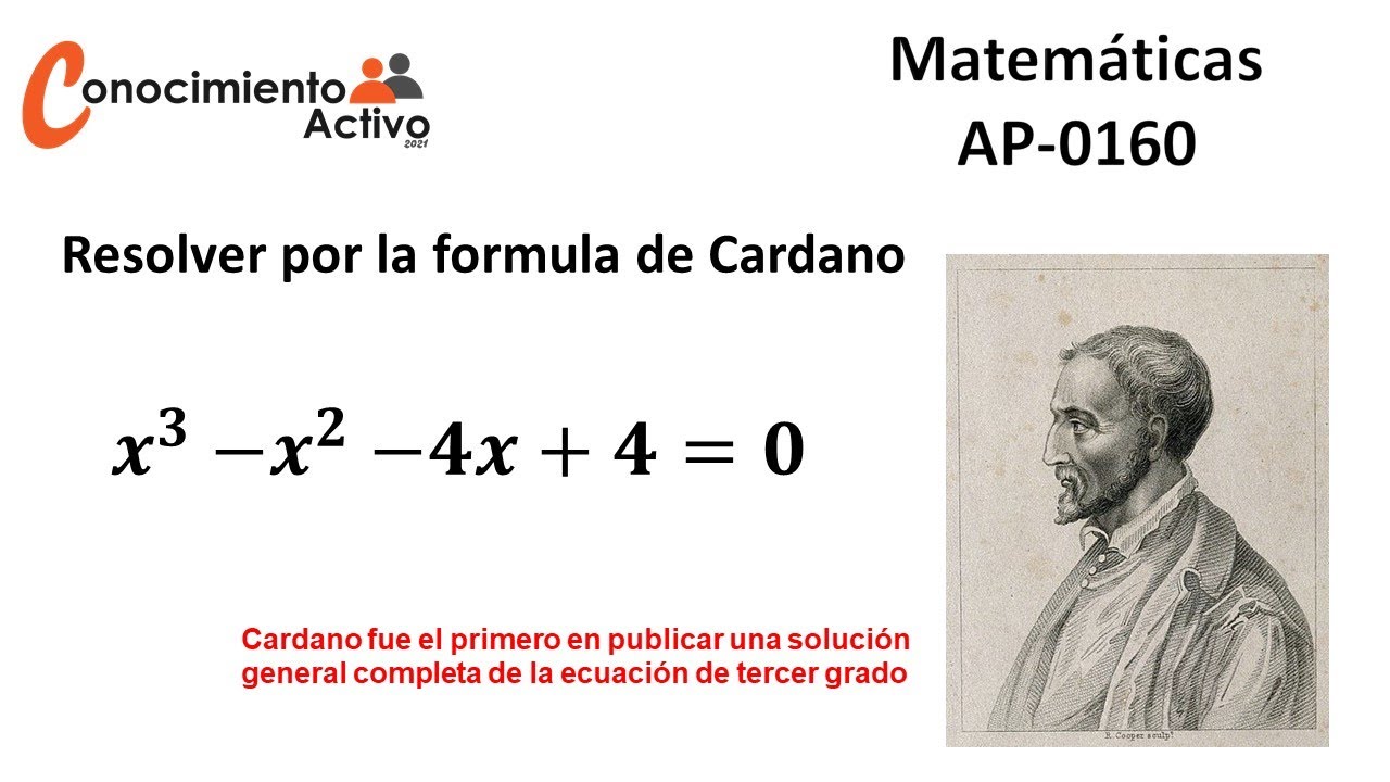 Ecuaciones de tercer grado usando formulas de Cardano  AP  0160  Matemáticas del Conocimiento Activo