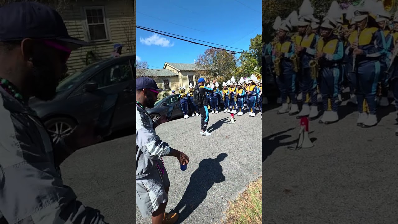 Battle of the High school bands in  New Orleans #band 