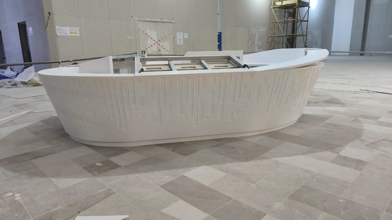 How to works Corian desks. DuPont Corian counters. 