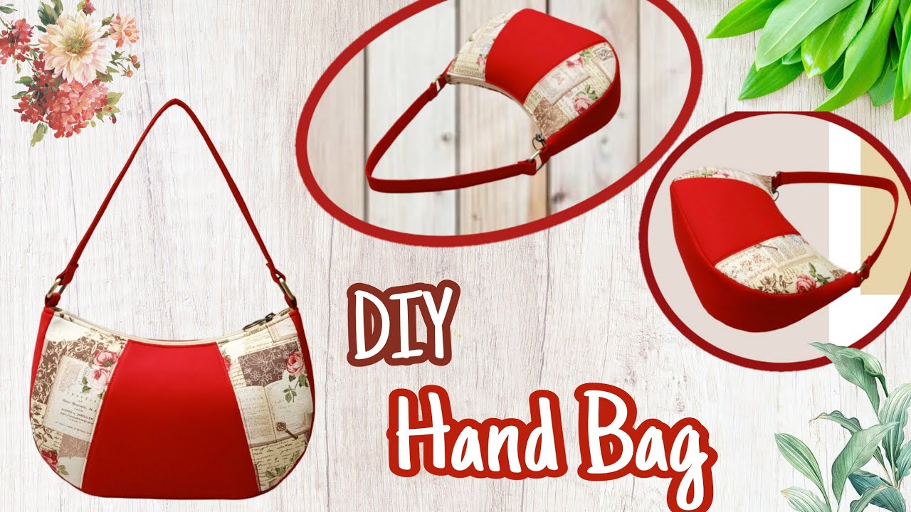 DIY Hand Bag Tutorial & Pattern/Shoulder Bag
