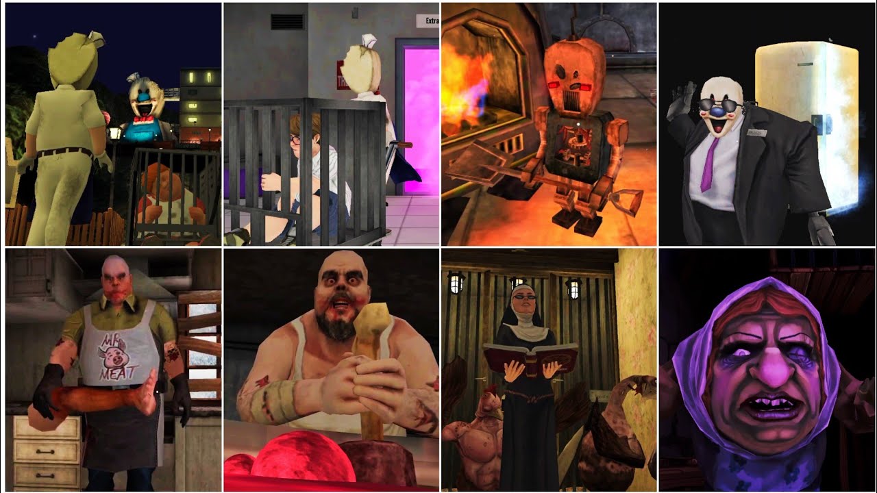 Keplerians Games All Game Overs | Ice Scream 1-8, Evil Nun 1-2, Witch Cry & Mr Meat 1-2