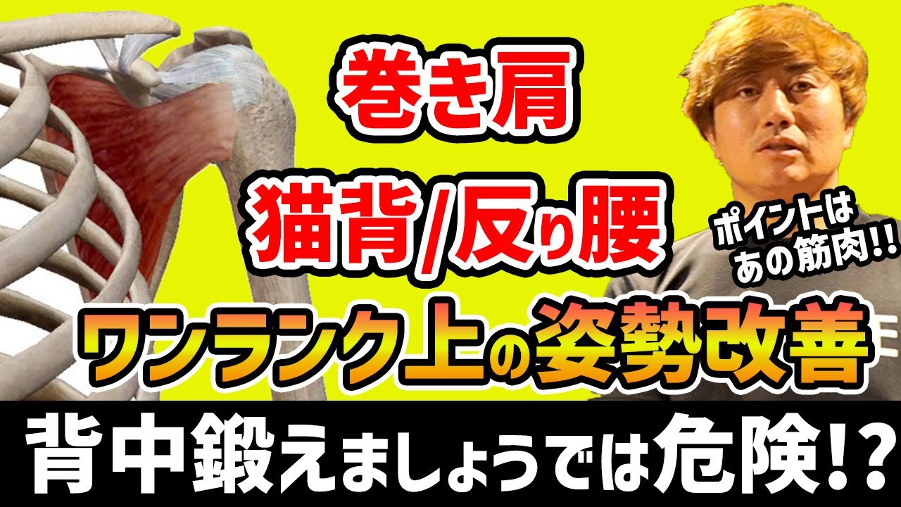 【肩甲下筋】巻き肩や不良姿勢改善 ver 4.0！背中鍛えようじゃ足りない！肩甲下筋のコンディショニング法をご紹介