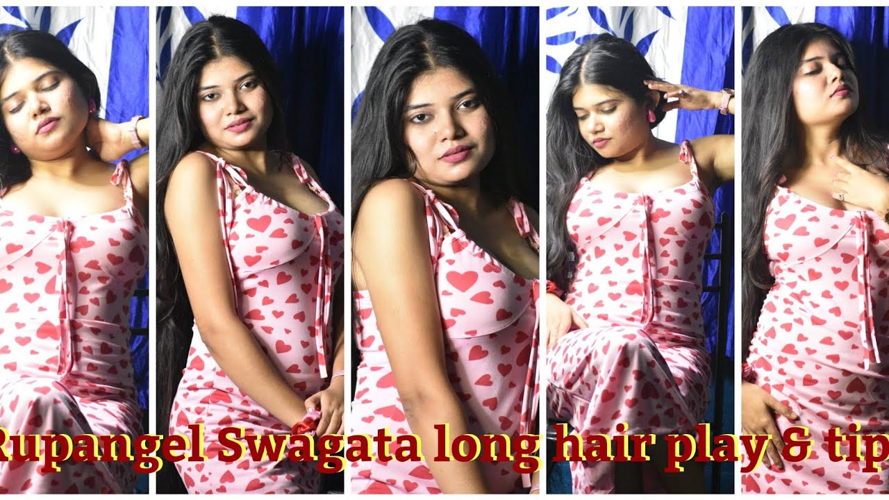 My shiny & smooth long hair play video।। different different step& tips& fantasy 😈