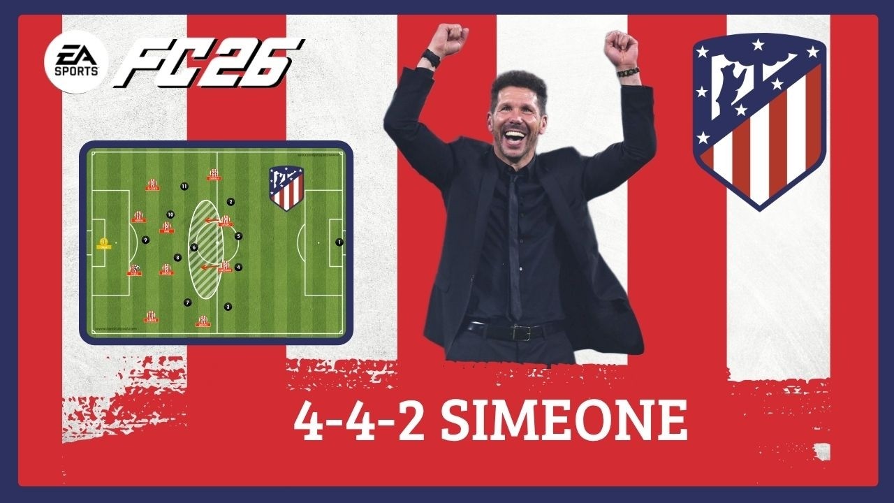 Simeone 4-4-2 Atl&eacute;tico de Madrid EA FC 26 |T&aacute;cticas|