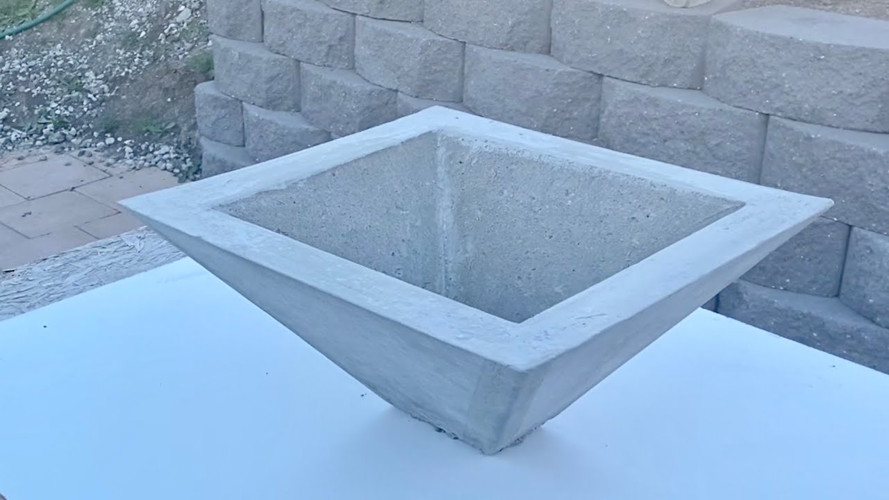 COMO HACER MACETA QUE ABIENTA FUEGO CONICA MODERNA / how to make a concrete planter