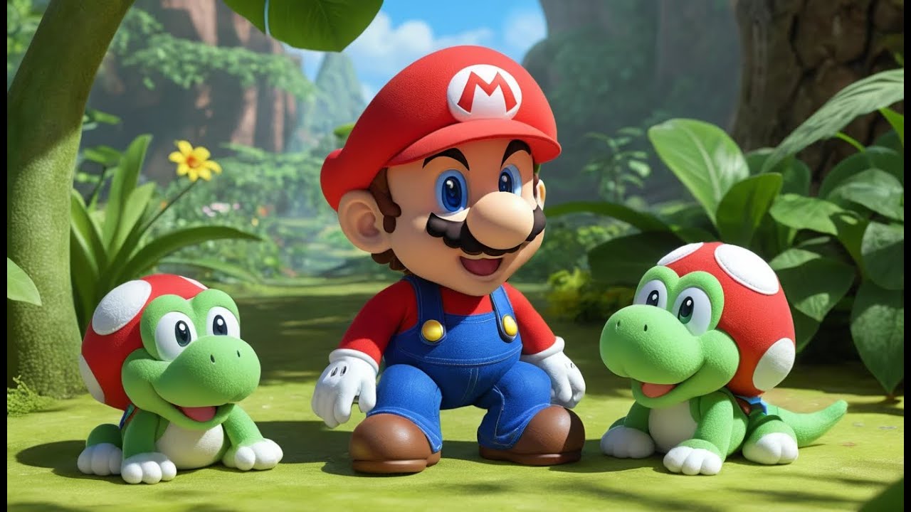 Mario Baby Yoshi Ate the Wrong Fruit | Nursery Rhymes for Kids Songs Fun