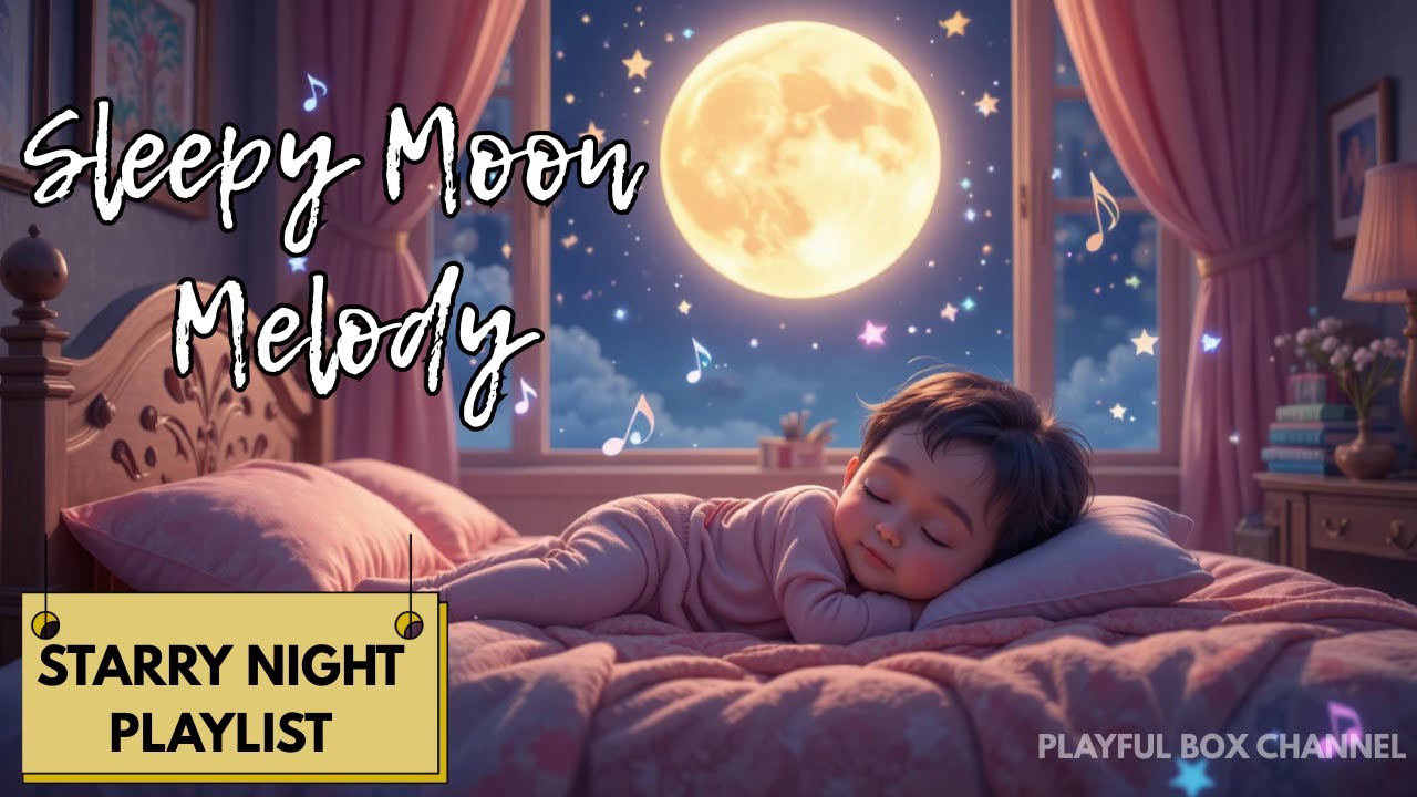 Sleepy Moon Melody Lullaby Sleep Music with Stars & Moon Bedtime Song for Babies #sleepmusic #baby