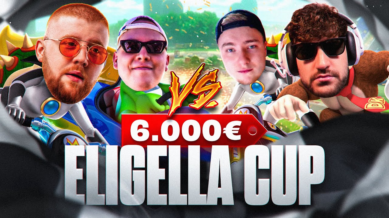 CRASHOUT! 🤬 6000€ MARIO KART ELIGELLA CUP SCHICKT MICH ZUM ERDKERN 😂 MIT ELI, DANNY, KROKO & CO