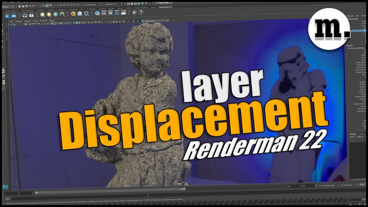 Renderman | Layering Zbrush and Megascan displacement