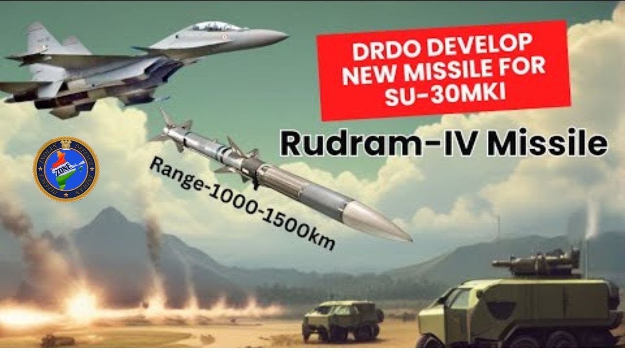 DRDO Develop RudraM IV 1000+ km Range Subsonic Cruise Missile for Su 30MKI #defencenews #su30mki