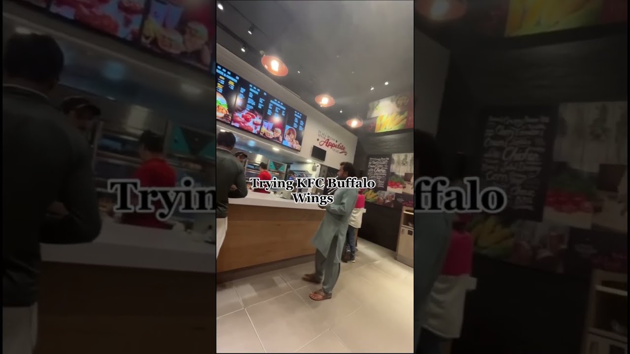 Trying KFC Spicy Buffalo Wings | #shorts #food #review #kfc #chicken #chickenwings