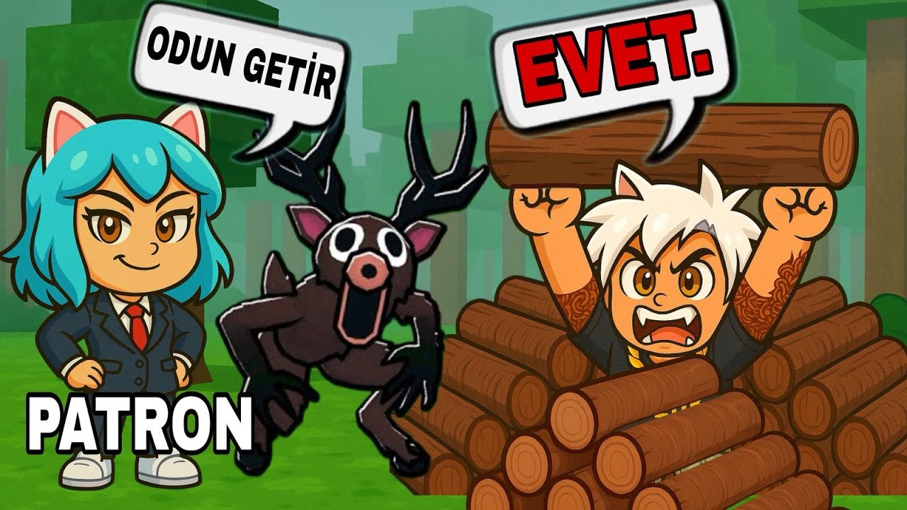 KÖTÜ BİBİ PATRON OLDU 🥳 24 Saatliğine NE İSTERSE EVET 😱  ROBLOX 99 NIGHTS IN FOREST 🌲 RP