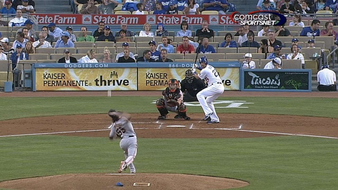 Lincecum loses his grip, throws a popup
