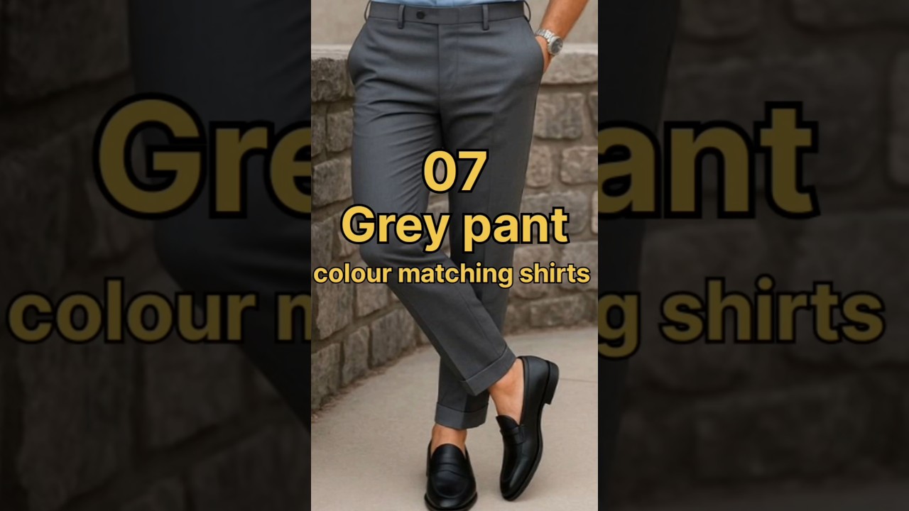 Grey Pants Outfit Ideas | 7 Shirt Combos for Men #greypant #mensfashion #fashion #shortvideo #style