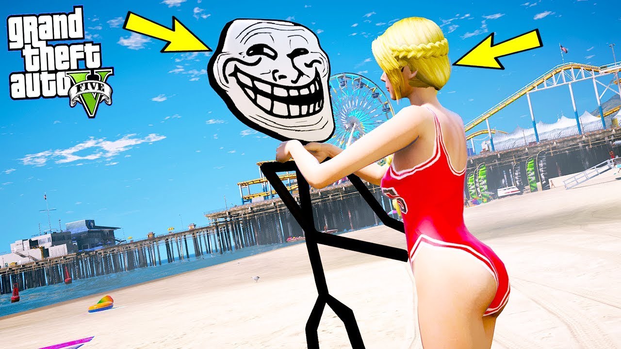 TROLLFACE SARIŞIN CAN KURTARANI SEVGİLİN YAP GÖREVİ! - GTA 5