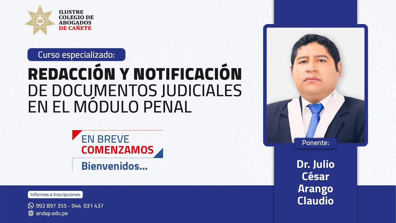 REDACCI&Oacute;N Y NOTIFICACI&Oacute;N DE DOCUMENTOS JUDICIALES EN EL M&Oacute;DULO PENAL