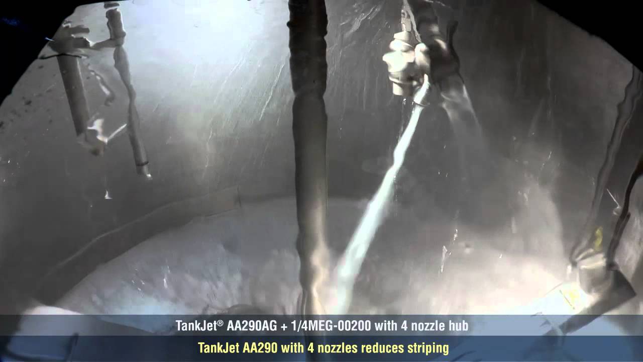 TankJet® AA290 in Mixing Tank: Clean Tanks Up to 80' in Diameter from Spraying Systems Co.