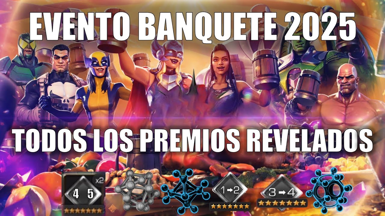 TODOS LOS PREMIOS QUE OBTENDREMOS EN EL EVENTO BANQUETE 2025 - &iquest;SORPRESA O DECEPCION ? - Marvel MCOC
