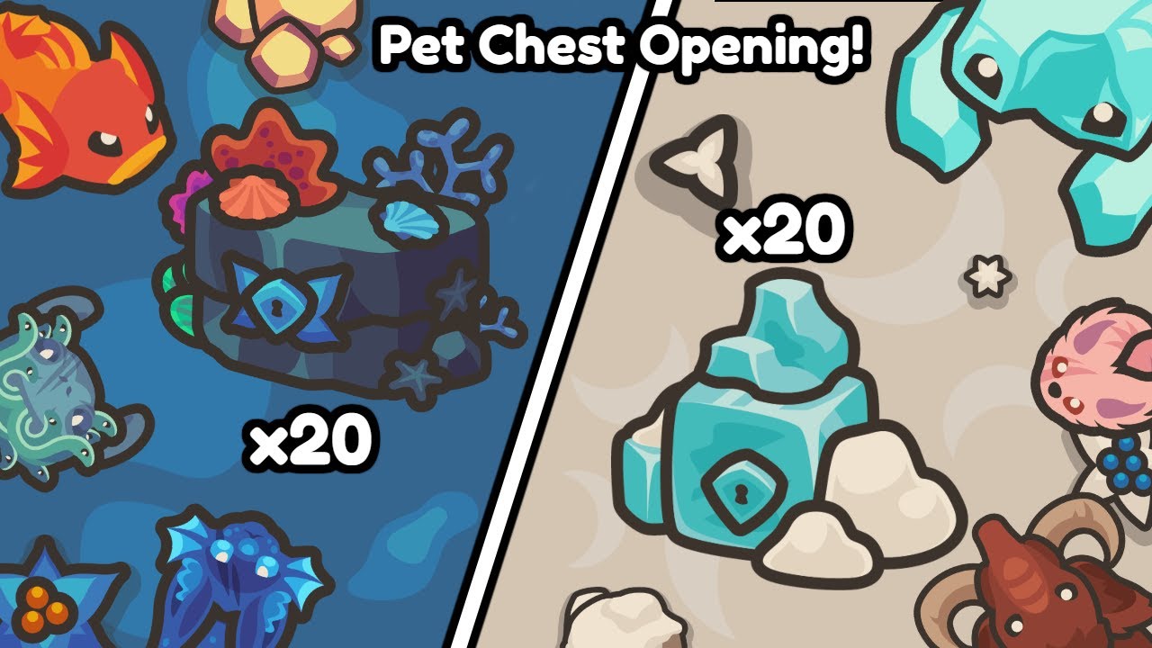 [GAPPLE CODE] Opening 20x Ocean And Winter Pet Chests In Taming.io!