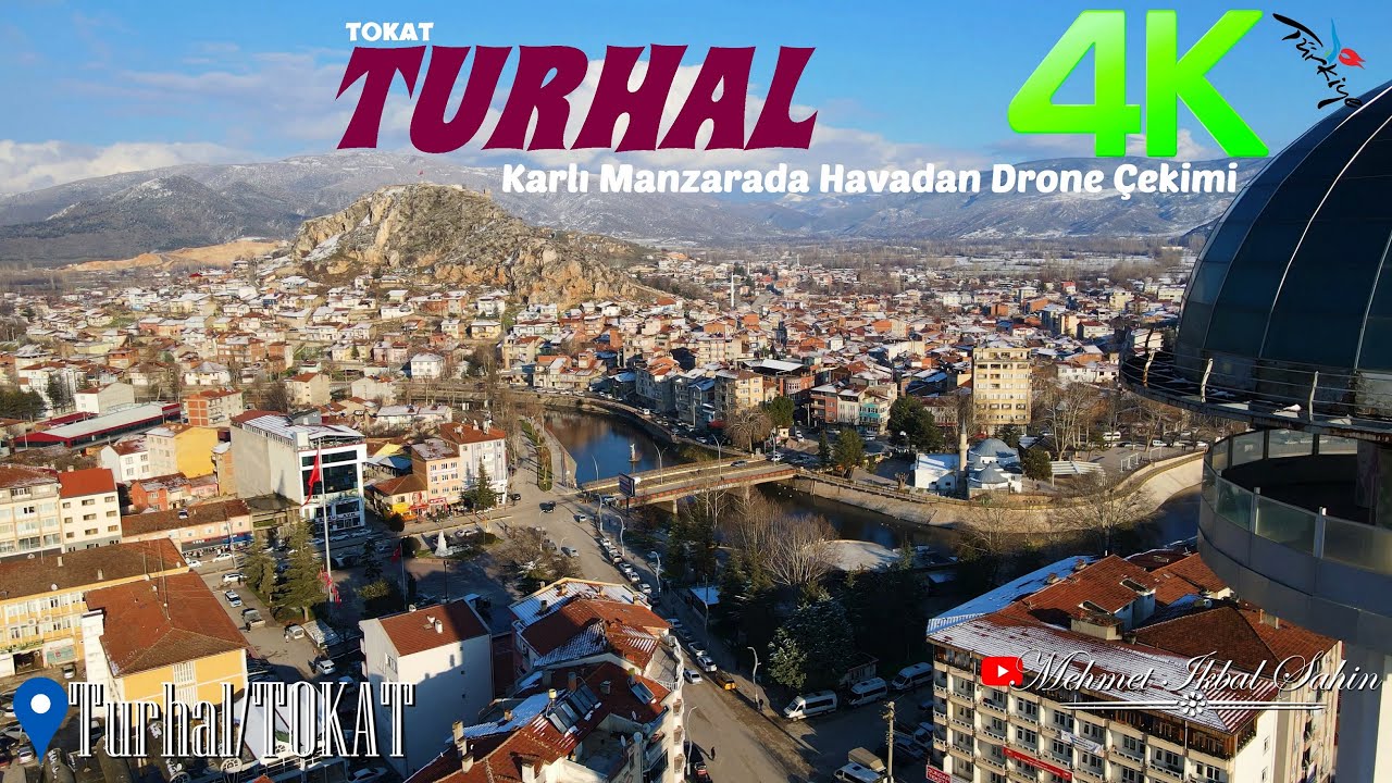 Turhal / TOKAT - Karlı manzarada Havadan 4K Drone Çekimi / 14.1.26