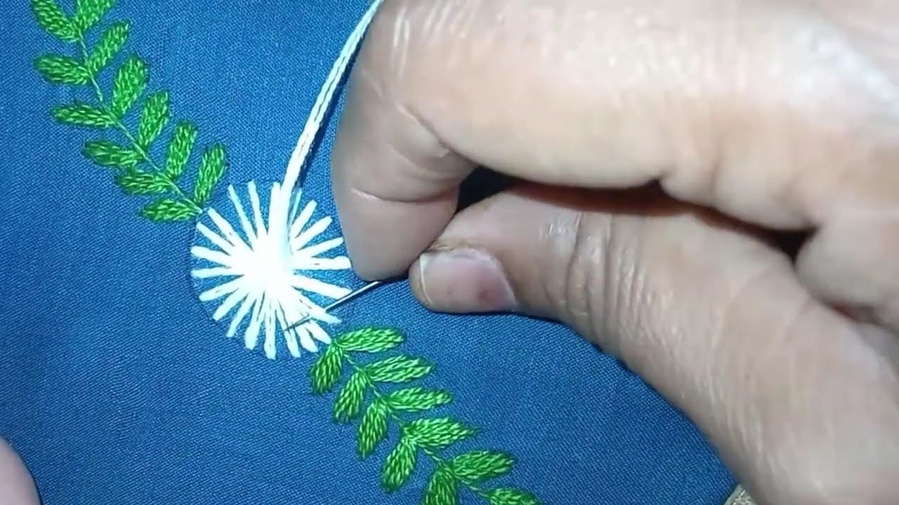 🌼 Simple & Stylish Border Line Embroidery Design hand work 