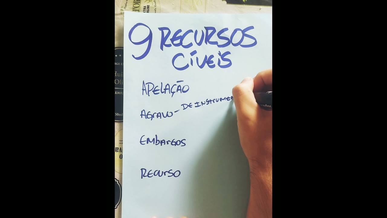 9 RECURSOS CIVEIS EM 30 SEGUNDOS - DIREITO PROCESSUAL CIVIL | UNIVERSO JUR&Iacute;DICO