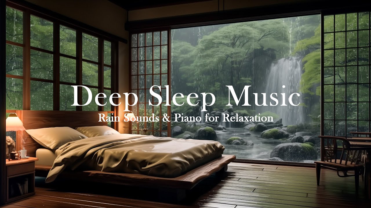 Gentle Piano Music for Night Sleep with Rain — Release Mental Tension and Sleep Without Effort