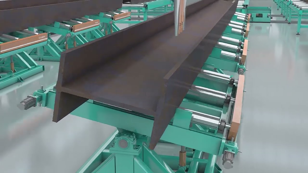 Horizontal Beam Production Line#horizontal beam assembly machine#horizontal straightening machine