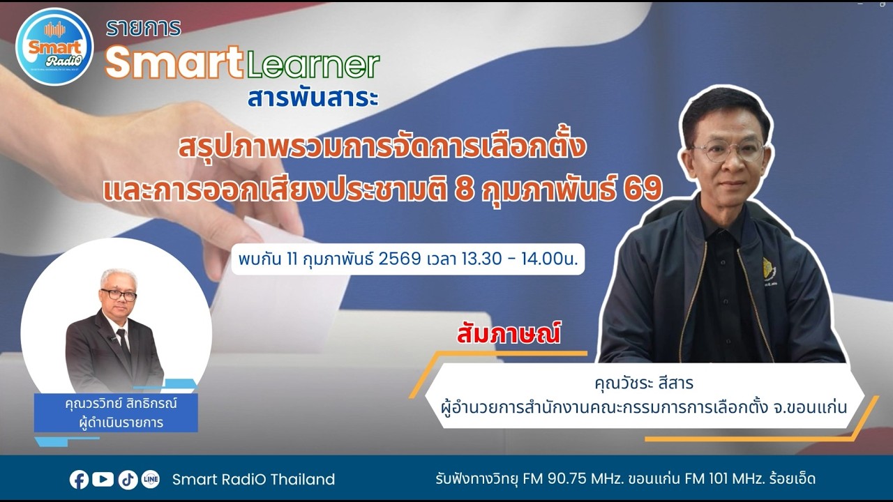 สรุปภาพรวมการจัดการเลือกตั้งและการออกเสียงประชามติ  l สัมภาษณ์ ผอ กกต  l  รายการ Smart Learner