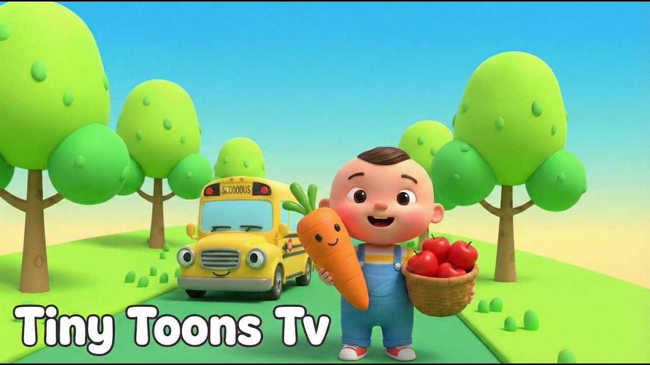 The Wheels on the Bus: Garden & Orchard Adventure | Nursery Rhymes for Kids By Tiny Toons Tv