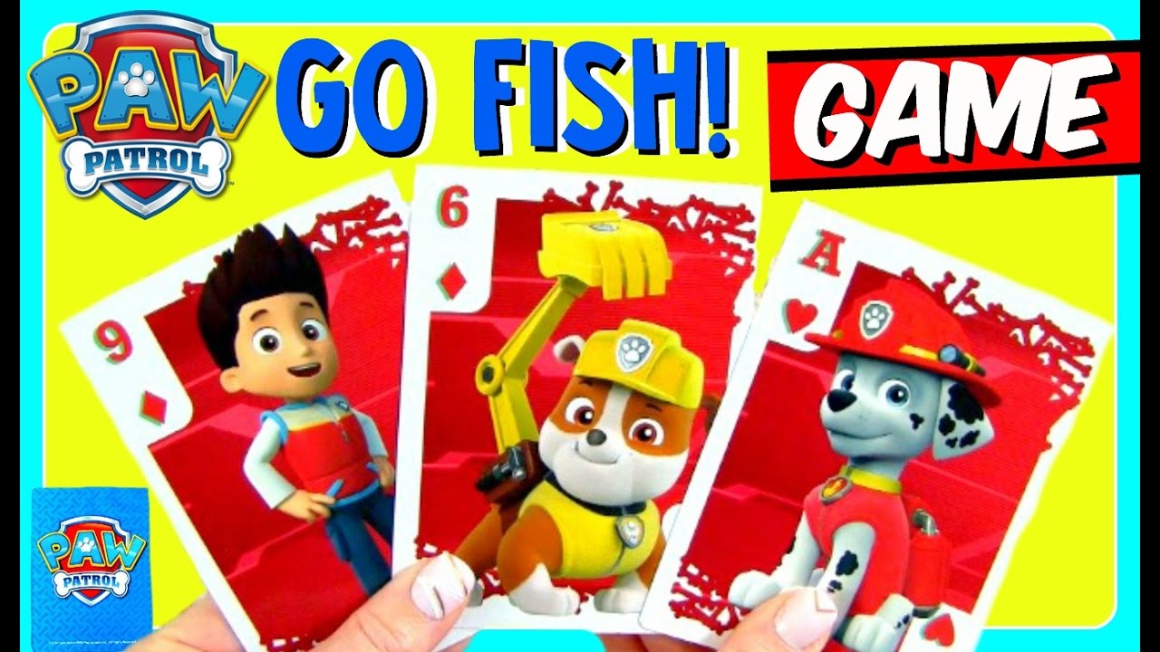 PAW PATROL Go Fish Challenge BOARD GAME with PAW PATROL PUPS! Nickelodeon Fun Games YouTube Video Fo