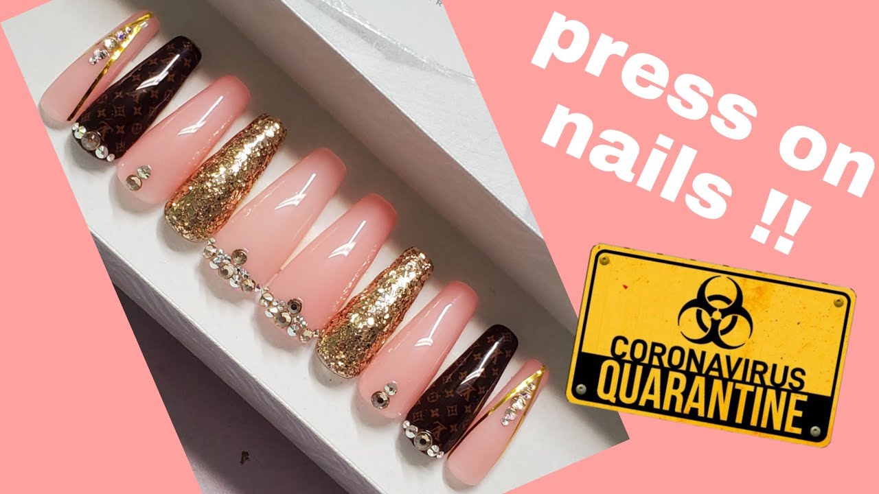 Como hacer press on nails / uñas para pegarse en cuarentena