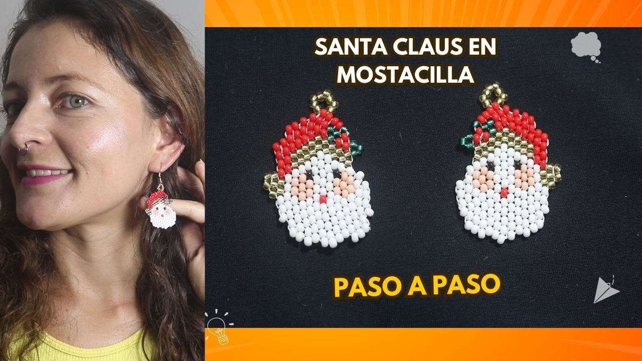 Como tejer a SANTA CLAUS en mostacilla paso a paso (papá Noel) Aniara Sanarte