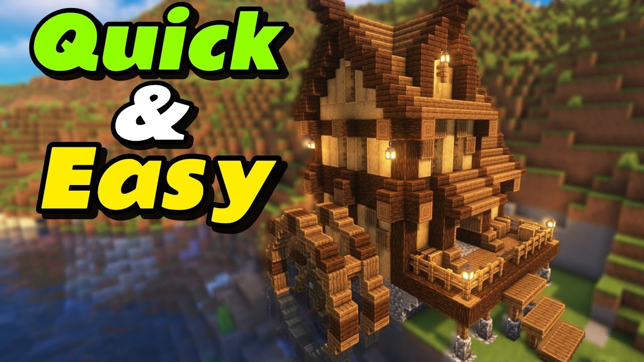 Build An Easy Minecraft Waterwheel | Minecraft Tutorial