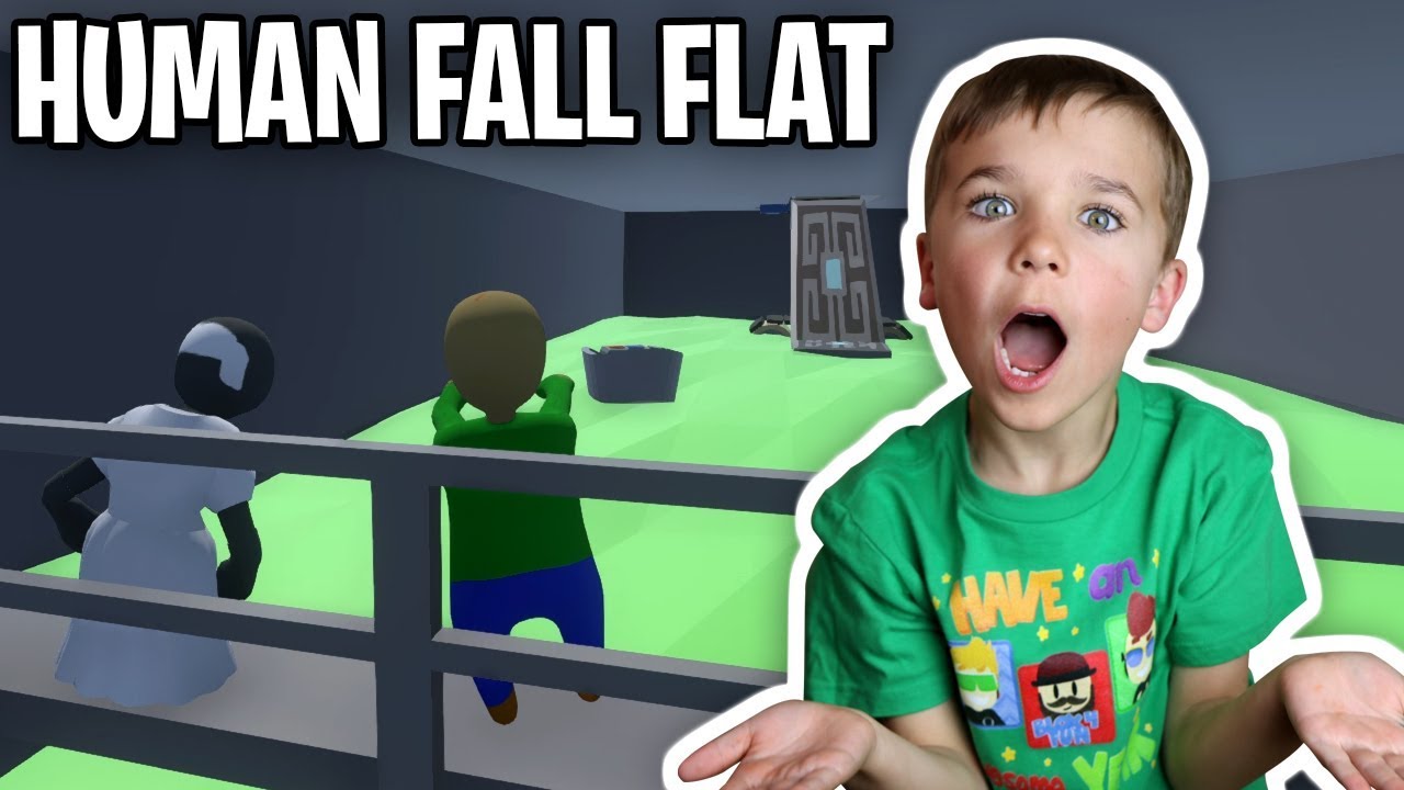 Бабушка и Балди пытаются сбежать из секретной лаборатории в Human Fall Flat