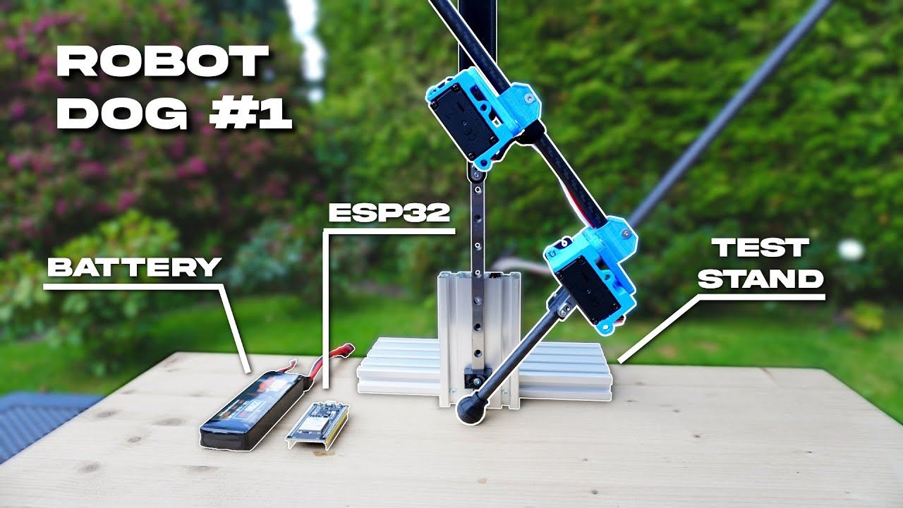 Robot Dog #1 - Test Stand, Inverse Kinematics, ESPNow
