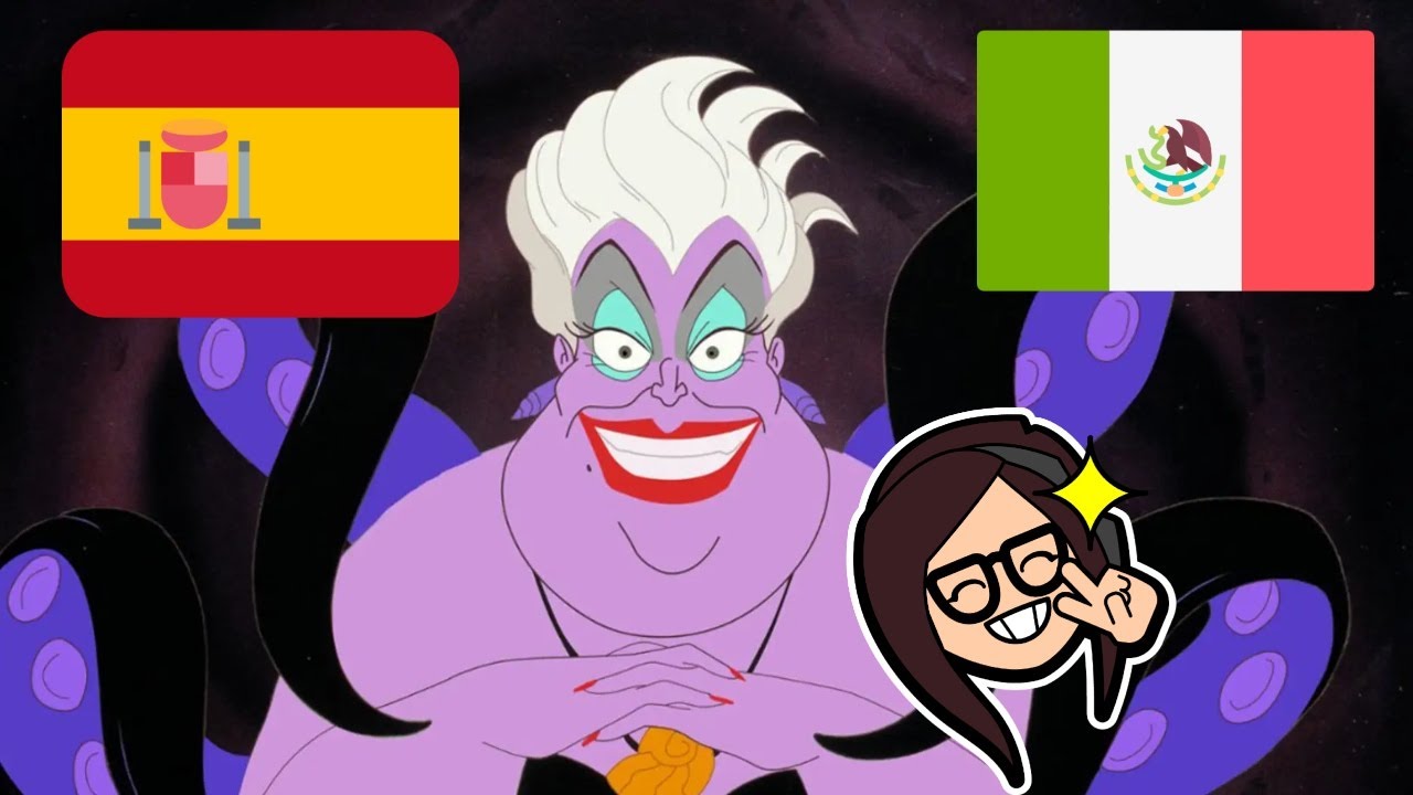 Española reacciona a POOR UNFORTUNATE SOULS : DOBLAJE ESPAÑOL VS LATINO