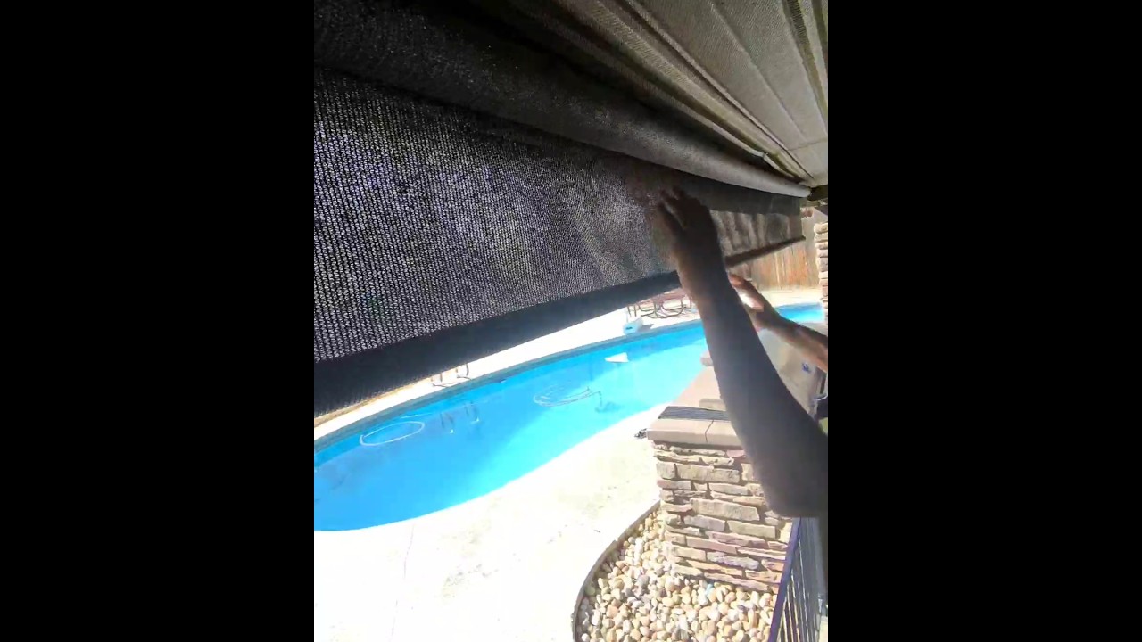 install Coolaroo outdoor roller shade