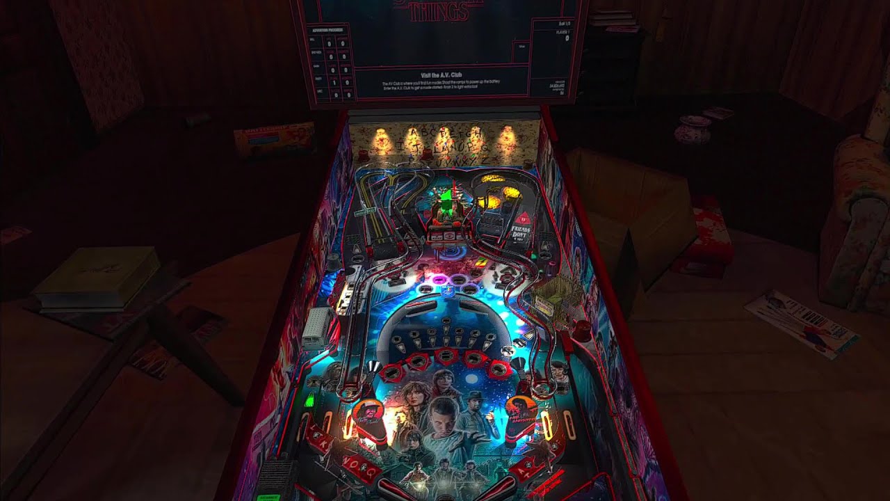 Stranger Things - Pinball -  By LoadedWeapon (Scotty Wic 2018) VPX VR Room