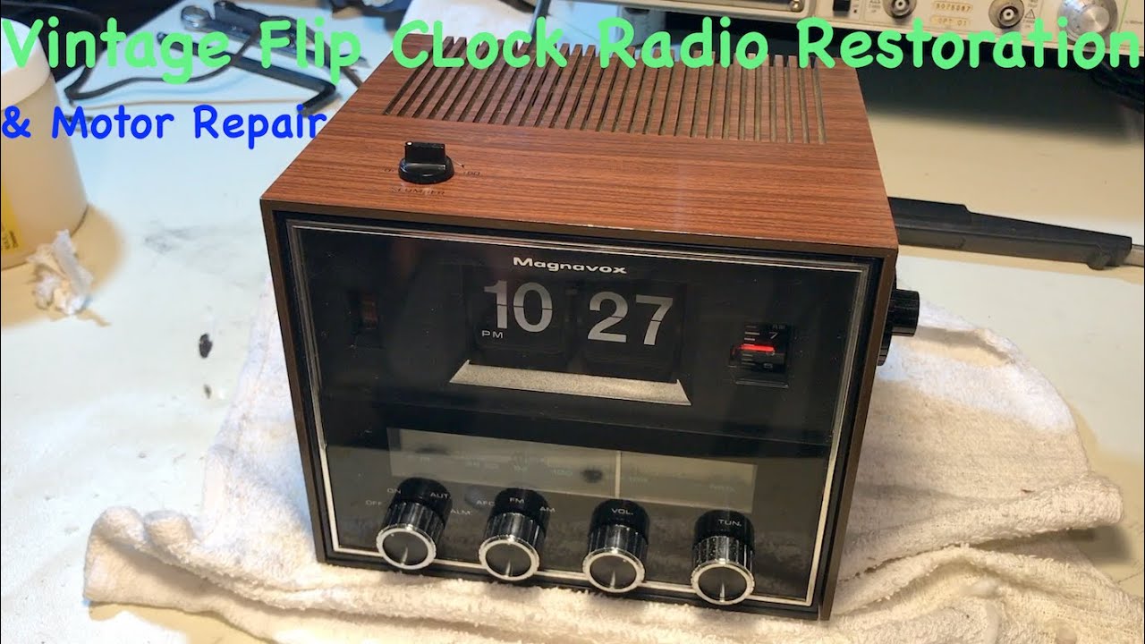 Vintage Flip Clock Radio Restoration & Motor Repair Magnavox