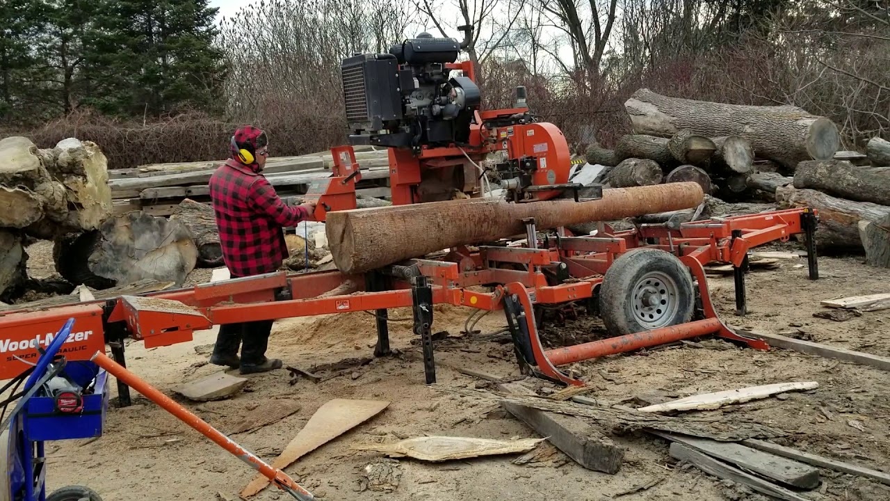 Sawmillsid milling a Palm tree in CANADA !