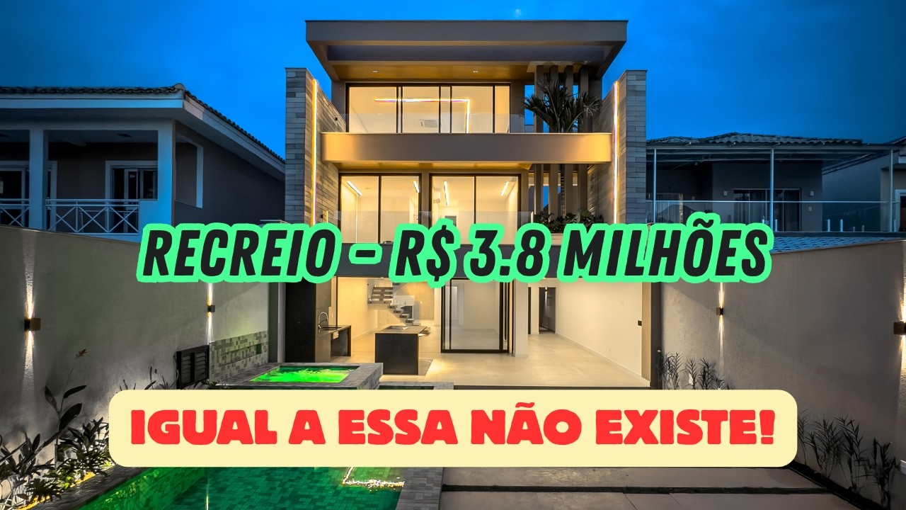 IGUAL A ESSA NÃO EXISTE! | CASA COM VISTA ETERNA PARA O POR DO SOL NO RECREIO | R$ 3.8 MILHÕES
