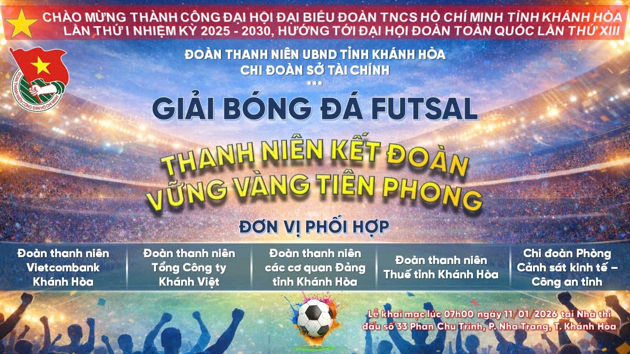 [FULL TRẬN] TRẬN 1 - GIẢI BÓNG ĐÁ FUTSAL " THANH NIÊN KẾT ĐOÀN - VỮNG VÀNG TIÊN PHONG "