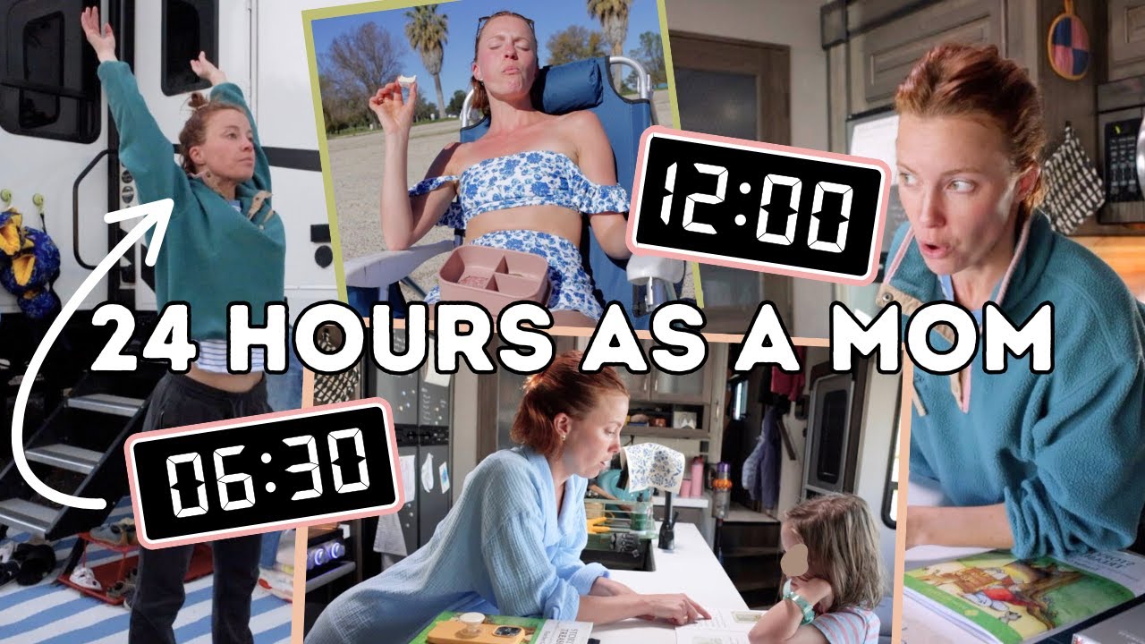 24 Hours As An RV SAHM | workout, homeschooling, cooking...