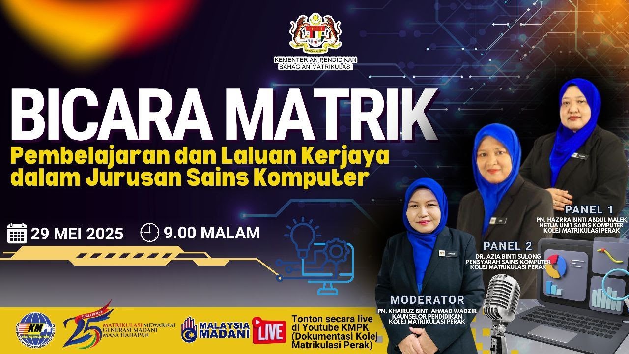 BICARA MATRIK: PEMBELAJARAN DAN LALUAN KERJAYA DALAM JURUSAN SAINS KOMPUTER.